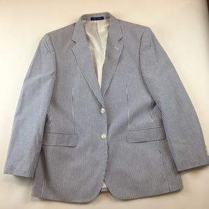 Sear sucker men’s blazer / sport coat jacket large